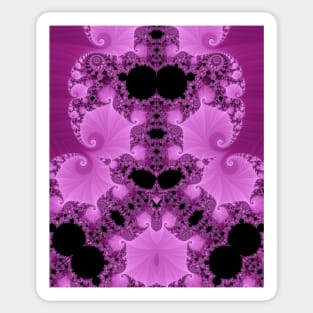 Fabulous Fractals  |  Rorschachs Elephants - Fuchsia Sticker